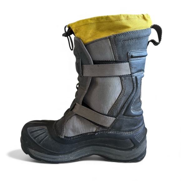 Sorel Alpha Trac Waterproof Insulated Snow Boots Utility Work Gray Yellow 11 - Picture 4 of 17